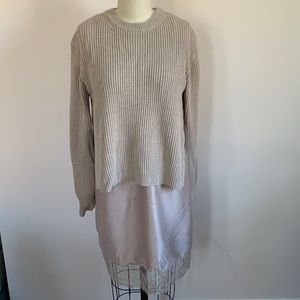 Sweater slip dress